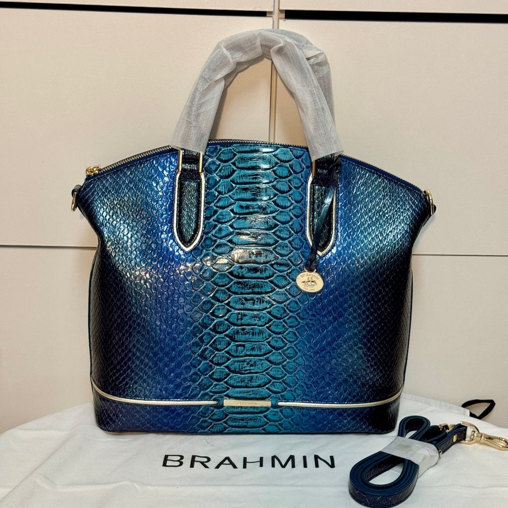 Brahmin Blue Satchel Bag